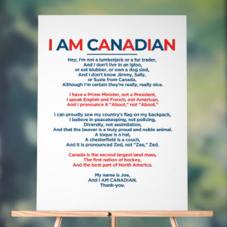 Ik ben Canadees Acryl Bord