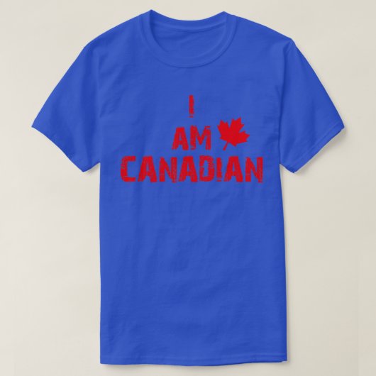 Ik ben Canadees beroemd om Canada Roots Maple Leaf T-shirt (Design voorkant)