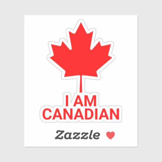 Ik ben Canadees ,canada, Canadees, trots, natie, n Sticker (Vel)