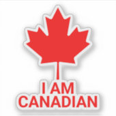 Ik ben Canadees ,canada, Canadees, trots, natie, n Sticker (Voorkant)