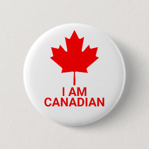 Ik Ben Canadees ,canada,canadese, trots,natie,nati Ronde Button 5,7 Cm