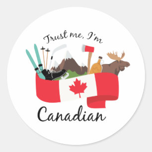 Ik ben Canadees Ronde Sticker