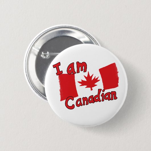 Ik ben Canadese Button (Voorkant /achterkant)