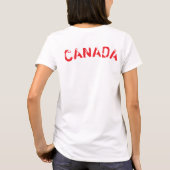 IK BEN CANADIAN Flag Red en White T-shirt (Achterkant)