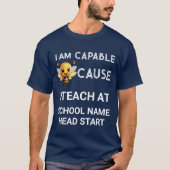 Ik ben capabel omdat ik op school de naam Dark gee T-shirt (Voorkant)
