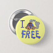 Ik ben CAR-vrij Ronde Button 5,7 Cm (Voorkant /achterkant)