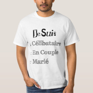 Ik ben Célibater En Couple Marié Cadeau Humour T-shirt