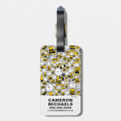 Ik ben Charlie Brown Pattern Bagagelabel (Achterkant verticaal)