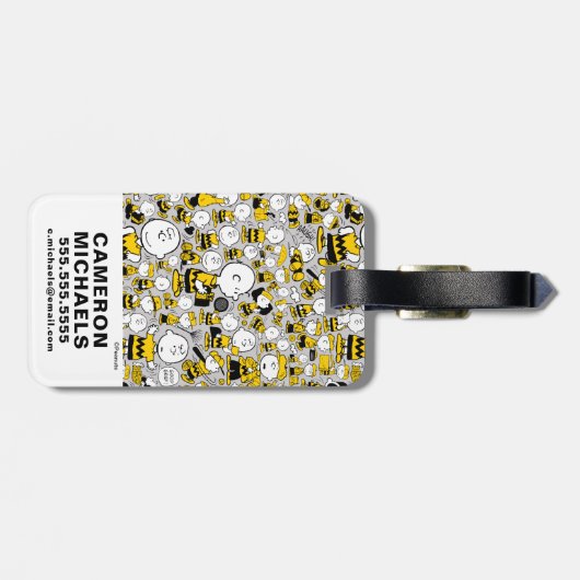 Ik ben Charlie Brown Pattern Bagagelabel (Achterkant horizontaal)