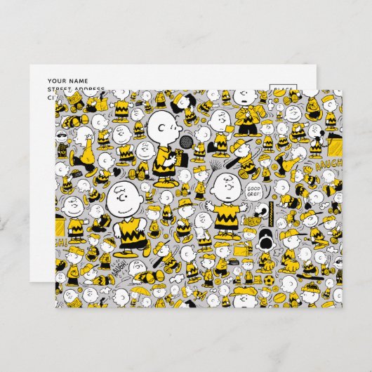 Ik ben Charlie Brown Pattern Briefkaart (Voorkant / Achterkant)