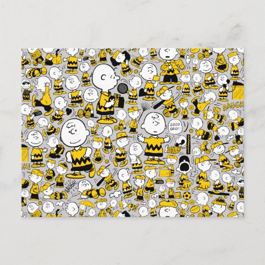 Ik ben Charlie Brown Pattern Briefkaart (Voorkant)