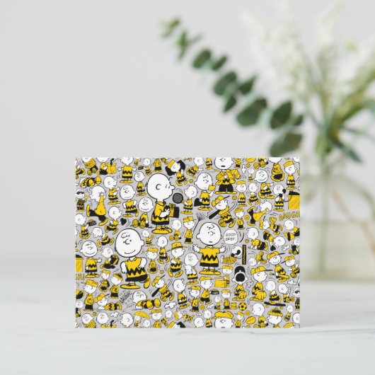 Ik ben Charlie Brown Pattern Briefkaart (Staand voorkant)