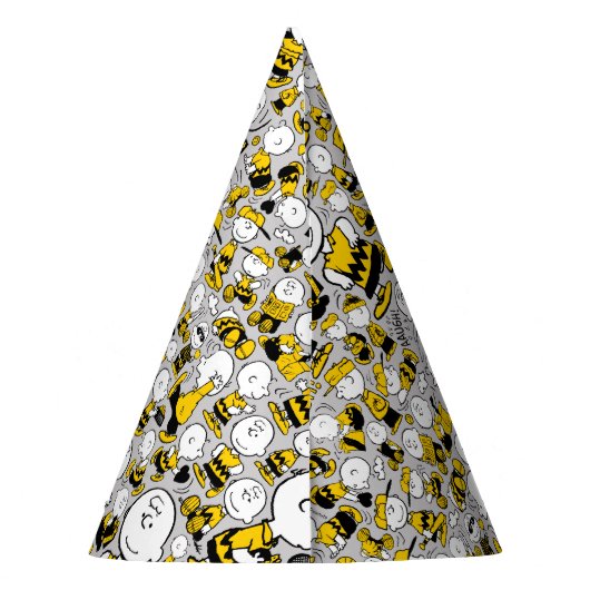 Ik ben Charlie Brown Pattern Feesthoedjes (Achterkant)