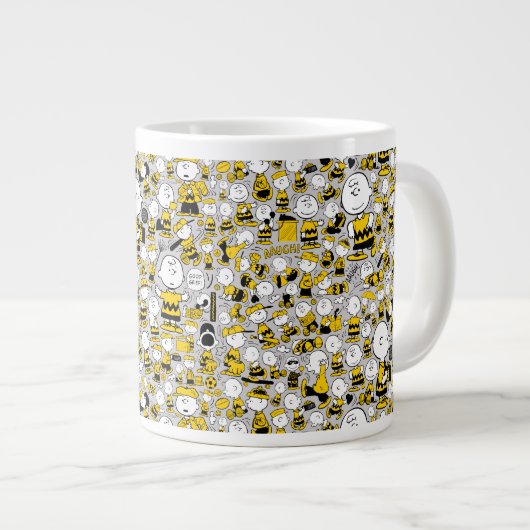 Ik ben Charlie Brown Pattern Grote Koffiekop (Voorkant rechts)