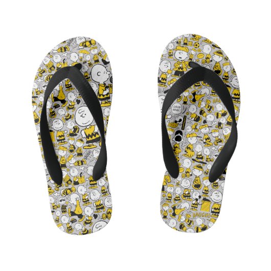 Ik ben Charlie Brown Pattern Kinder Teenslippers (Voetbed)