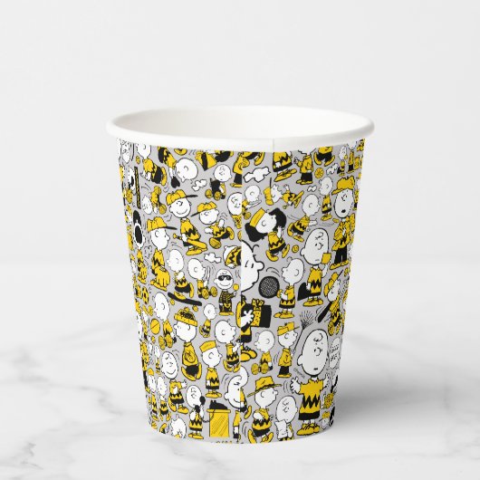 Ik ben Charlie Brown Pattern Papieren Bekers (Rechts)