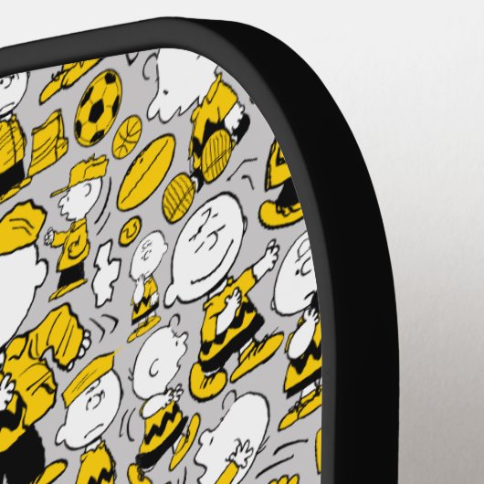 Ik ben Charlie Brown Pattern Pickleball Paddle (Links Detail)