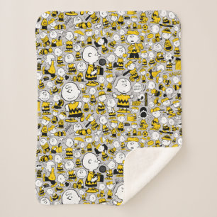 Ik ben Charlie Brown Pattern Sherpa Deken