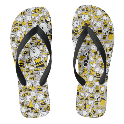 Ik ben Charlie Brown Pattern Teenslippers (Voetbed)