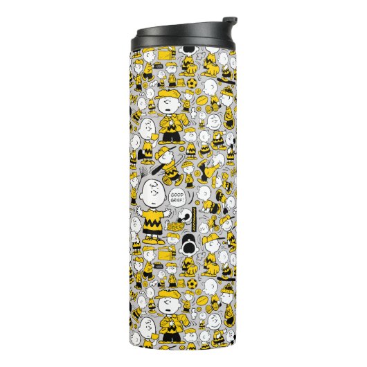 Ik ben Charlie Brown Pattern Thermosbeker (Gedraaid links)