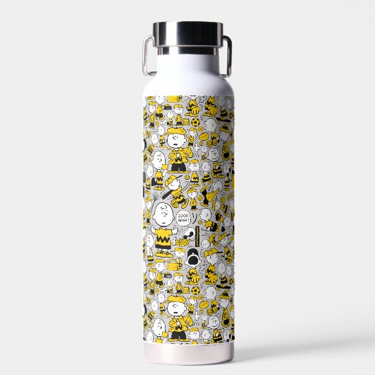 Ik ben Charlie Brown Pattern Waterfles (Voorkant)