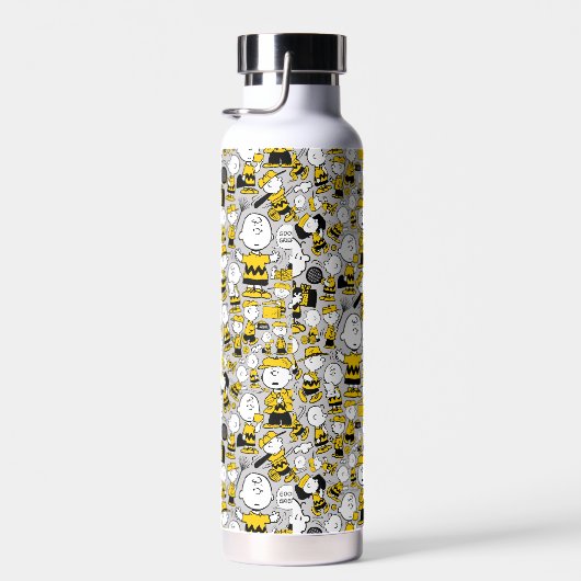 Ik ben Charlie Brown Pattern Waterfles (Rechts)