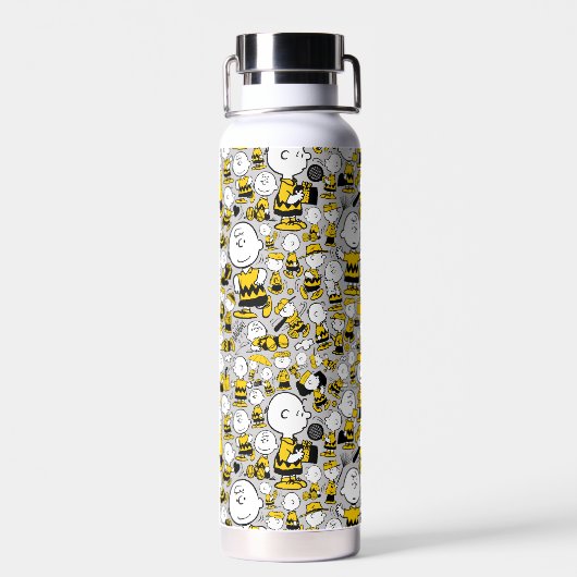 Ik ben Charlie Brown Pattern Waterfles (Achterkant)