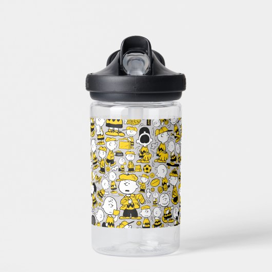 Ik ben Charlie Brown Pattern Waterfles (Voorkant)