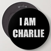 IK BEN CHARLIE RONDE BUTTON 6,0 CM (Voorkant /achterkant)