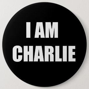 IK BEN CHARLIE RONDE BUTTON 6,0 CM