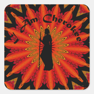 Ik ben Cherokee Vierkante Sticker