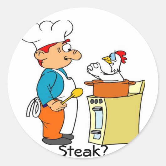 Ik ben Chicken Ronde Sticker (Voorkant)