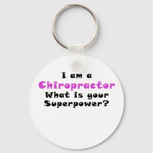 Ik ben Chiropractor Wat is jouw Superpower? Sleutelhanger (Voorkant)