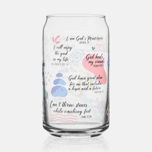 Ik ben Christelijke bevestigingen Blikvorm Glas (Achterkant)