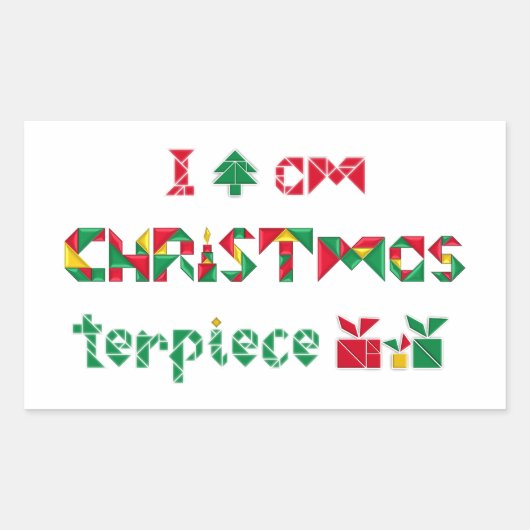 Ik ben CHRISTUS meesterwerk Rechthoekige Sticker (Voorkant)