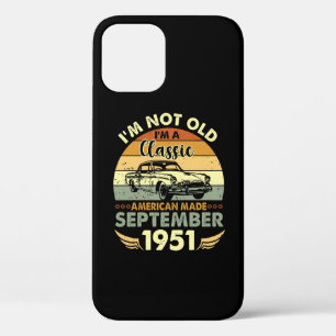 Ik ben Classic American Made September 1951 Birthd Case-Mate iPhone Case