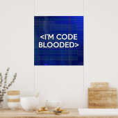 IK BEN CODE VERGIFTIGD POSTER (Keuken)