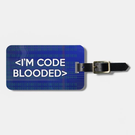 IK BEN CODEBLOED BAGAGELABEL (Voorkant horizontaal)