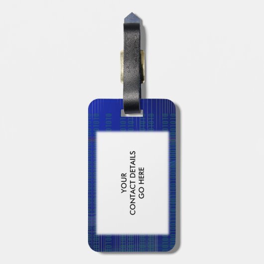 IK BEN CODEBLOED BAGAGELABEL (Achterkant verticaal)
