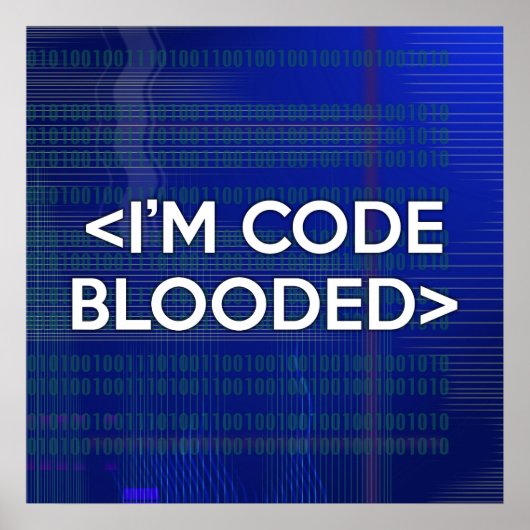 IK BEN CODEBLOED POSTER (Voorkant)