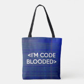 IK BEN CODEBLOEDER TOTE BAG (Achterkant)