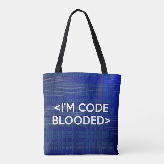 IK BEN CODEBLOEDER TOTE BAG (Achterkant)