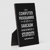 Ik ben computerprogrammeur fotoplaat (Zijkant)