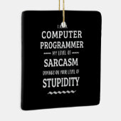 Ik ben computerprogrammeur keramisch ornament (Rechts)