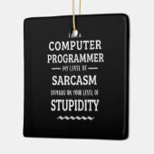 Ik ben computerprogrammeur keramisch ornament (Links)