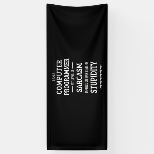 Ik ben computerprogrammeur spandoek (Verticaal)