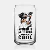Ik ben Cool Australian Shepherd Blikvorm Glas (Voorkant)