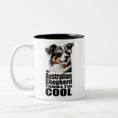 Ik ben Cool Australian Shepherd Tweekleurige Koffiemok (Links)