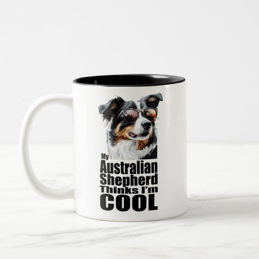 Ik ben Cool Australian Shepherd Tweekleurige Koffiemok (Links)