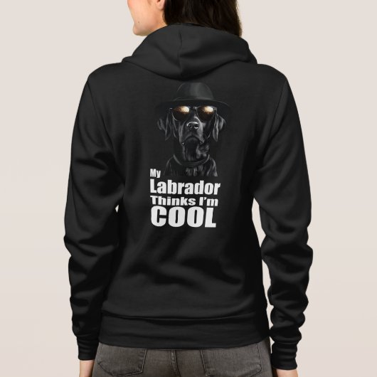 Ik ben Cool Black Lab Hoodie (Achterkant)